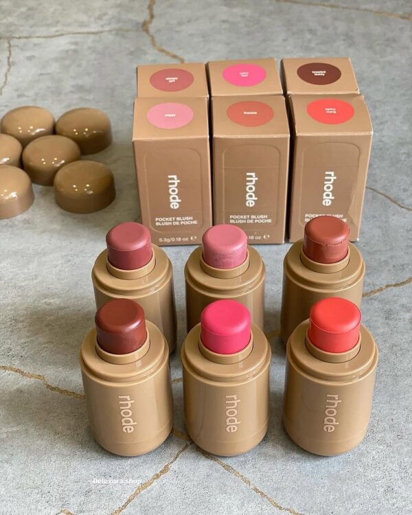 6 colors rhode pocket blush | makeup beauty cosmetics long lasting & moisturizing pocket blush - Image 8