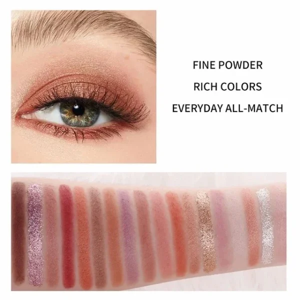 warda beauty 26 colors matte long lasting pigmented eyeshadow palette - Image 2
