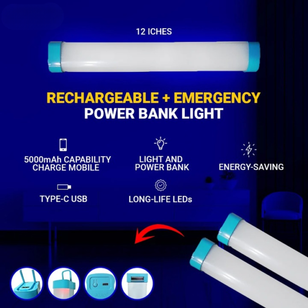 rechargeable + emergency power bank light | emergency magnetic light | house power outage special camping outdoor light - Image 5