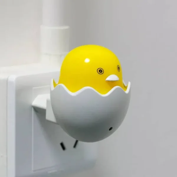 automatic little yellow duck night light | yellow duck with egg shape led night lamp - Image 2