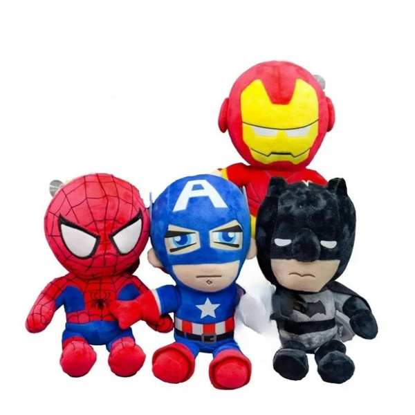 the avengers series soft spiderman and his amazing friends stuffed dolls for superhero fans -25 cm  (random doll)