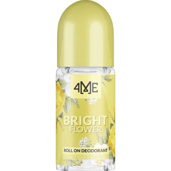 4me bright flower roll on deodorant long-lasting floral fragrance 50ml