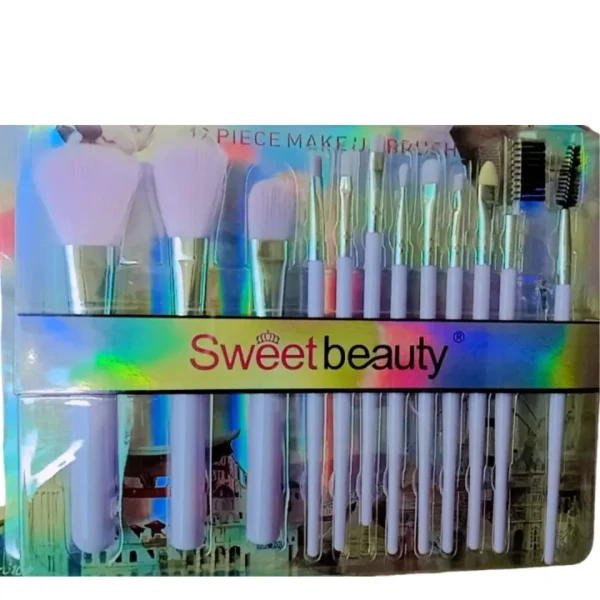 sweet beauty 12pcs makeup brush set for girl & women (random color)