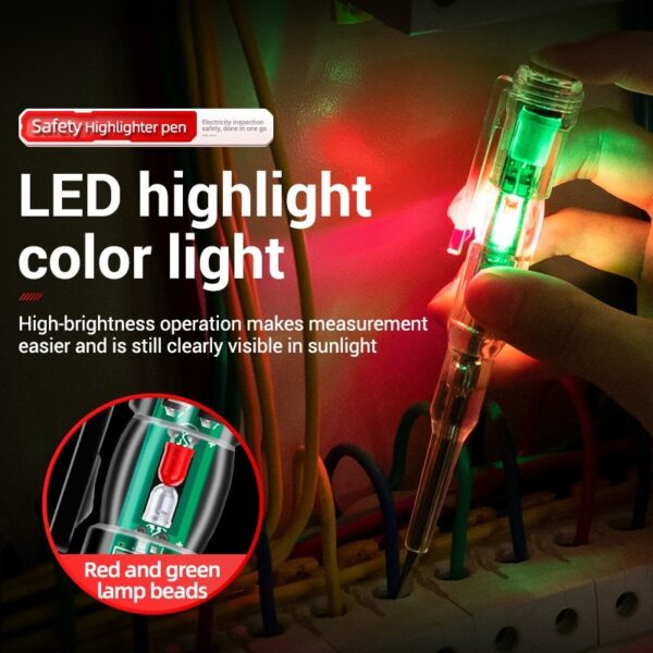 led test pen intelligent induction power voltage detector pen voltmeter 24-250v circuit tester tool