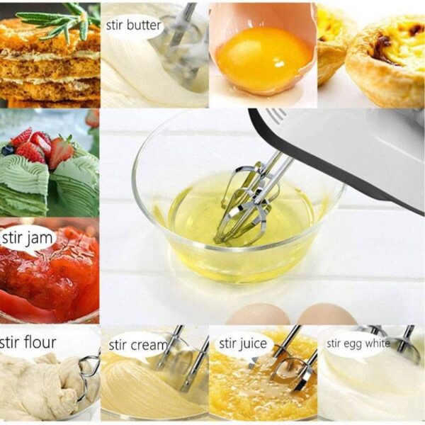 dh-133 scarlett multifunctional 7 speed mini mixer electric food blender scarlett handheld mixer egg beater automatic cream food cake baking dough mixer - Image 4