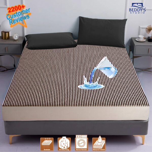 100% waterproof mattress protector cover is made of polish fabric,  (random color) - Image 13