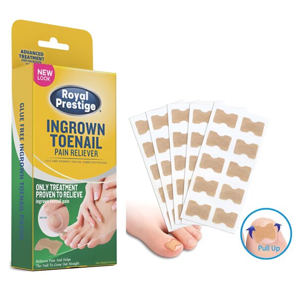 30 pcs - glue free ingrow toenail corrector stickers | ingrown toe nail pain reliever patches