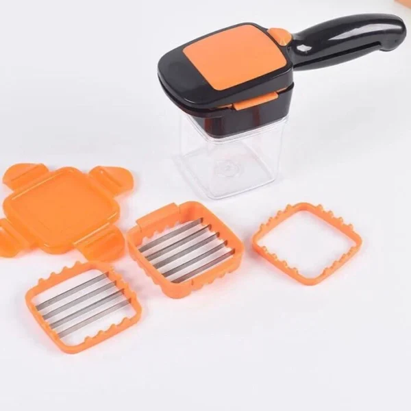 nicer dicer quick fruit vegetable cutter 5 in 1 slicer speedy chopper (random color) - Image 7