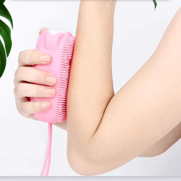 super soft silicon bubbles bath brush | body scrubber bath sponge exfoliating body brush (random color) - Image 15