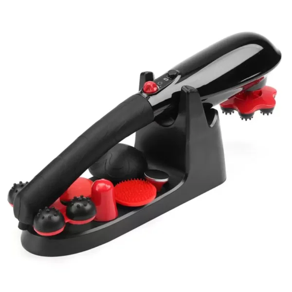 blue idea rechargeable cordless massager with different heads | deep massager for muscles neck cordless electric body massager - Image 3