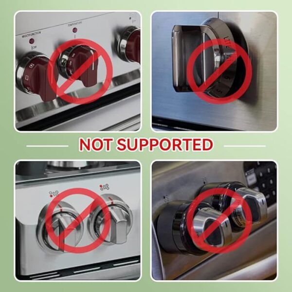 2 pc's stove knob lock baby safety stove gas knob covers & childproof oven lock, kitchen safety stove locks for babies & toddlers - Image 4