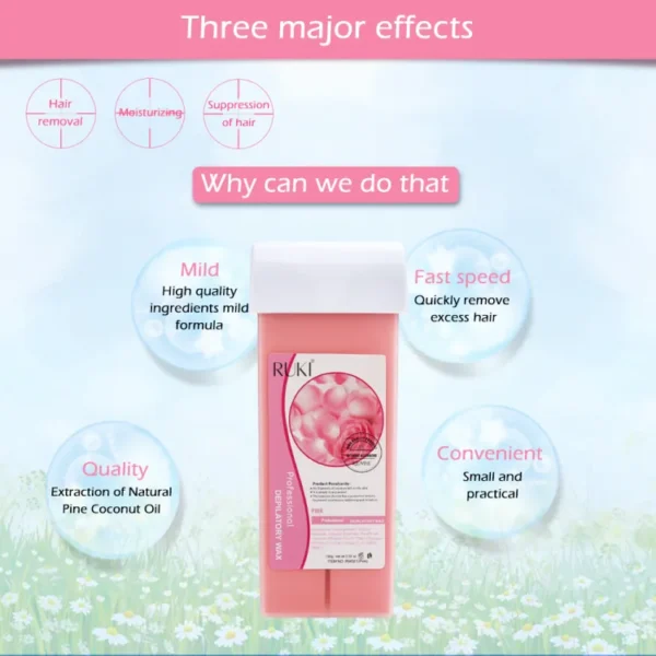 refill wax for women, roll on wax refill for hair areas of the body, roller waxing hair removal depilatory refill wax with different flavour (1 pc) (random flavors) - Image 16