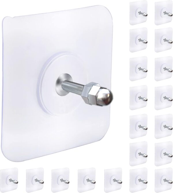 (10 pcs) self adhesive wall screws self adhesive hanging nails adhesive screws wall mount hooks - Image 2