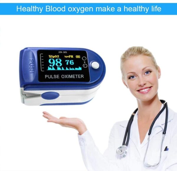 decdeal oled display fingertip oximeter b-lood oxygen pulse rate monitor portable family travel oximeter - Image 9