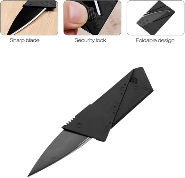 card folding knife | pocket safety cardsharp blade small pocket survival knive for camping, survival, fishing, emergencies - Image 6