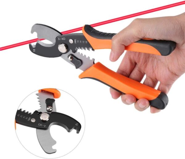 wire cutter able wire stripper wire stripping tool, professional wire cable peeler cutter peeling pliers electrician hand tools(random color) - Image 3
