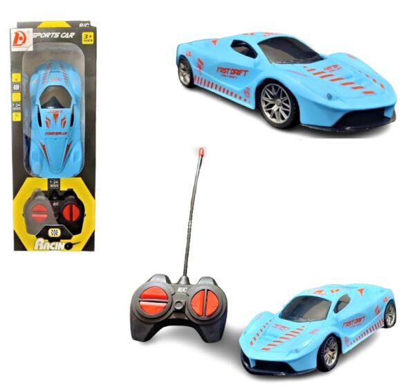 r/c racing car toy with multi-directional remote control and lights | toys for kids | remote control car ( random color )