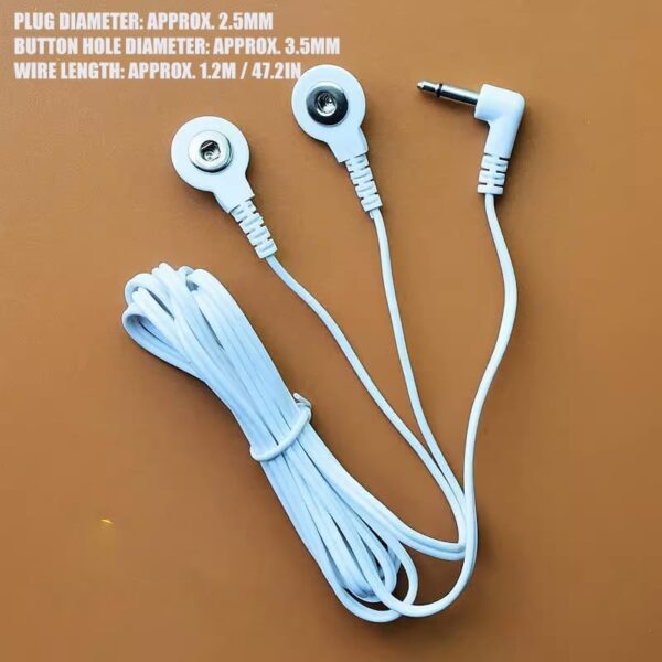 1 piece tense lead/cable button type use for tense massager accessories button electrode wire cable - Image 4