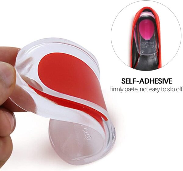 smart care heel pad heel pads plantar fasciitis inserts heel pain bone spurs transparent for men & women (random color) - Image 13