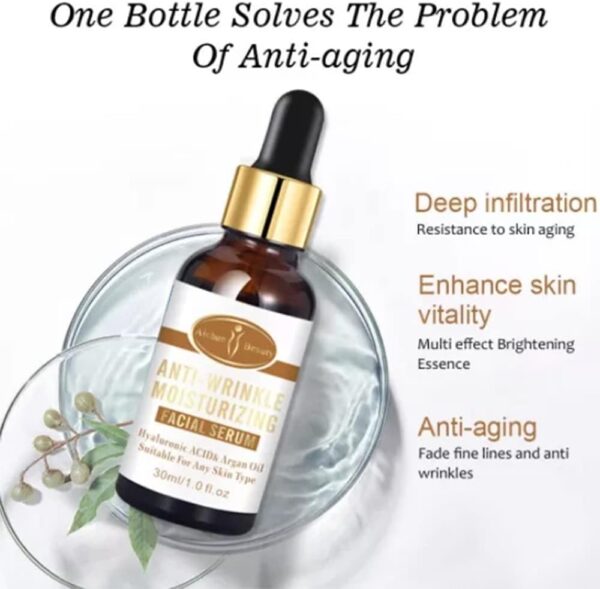 aichun beauty anti-wrinkle moisturizing facial serum hyaluronic acid argan oil | suitable for any skin type | 30ml | 1 fl.oz - Image 6