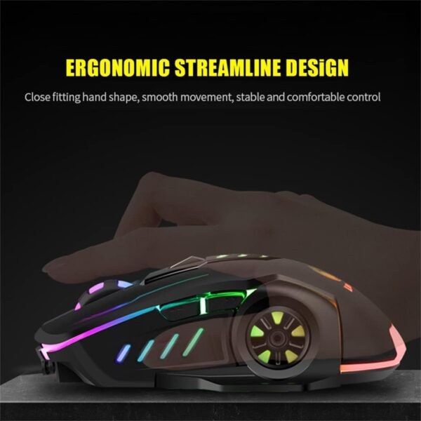 gaming glowing mouse backlit e-sports colorful led light mouse for laptop pc computer gamer - Image 9