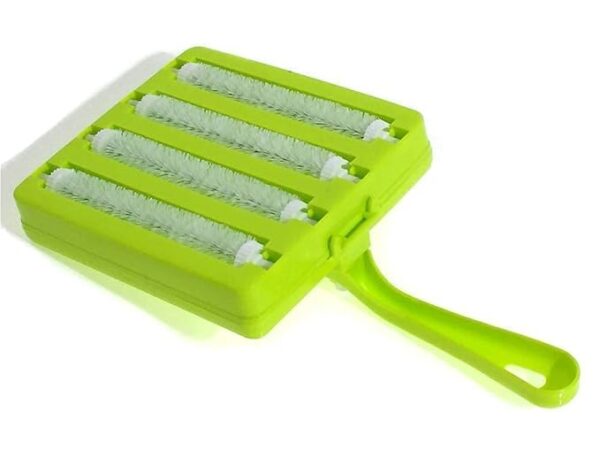 plastic handheld carpet roller cleaning brush car seats, table linen, sofas, bed sheets, carpet roller brush cleaning with dust crumb collector (random color) - Image 5