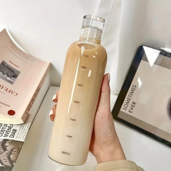 transparent,lightweight sports water bottle portable leak-proof fitness gym water time scale, sealed, leakproof, 500ml capacity - Image 4