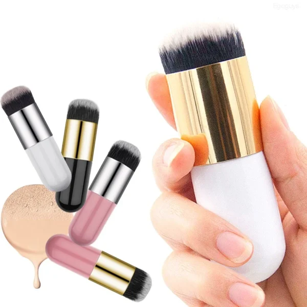 chubby pier foundation brush flat cream makeup brushes professional cosmetic makeup brush - 1 pcs