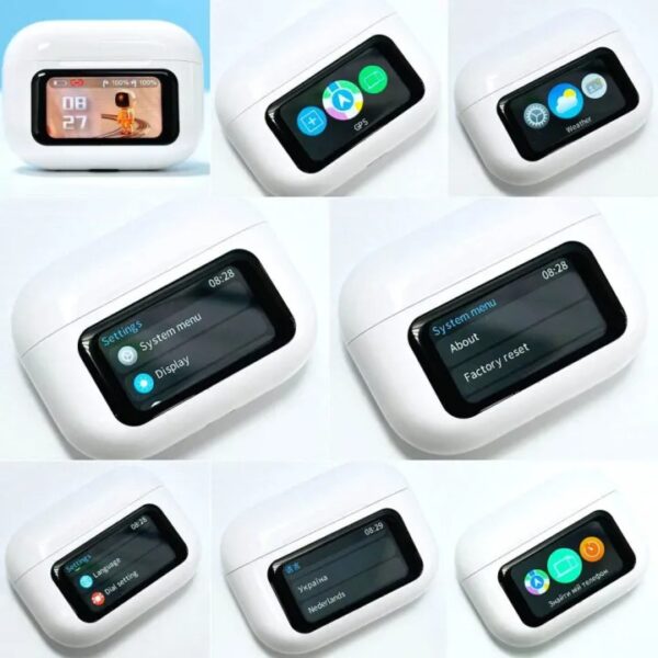 v20 pro earbuds – touch screen display airpods anc wireless headset tws noise cancelling earbud - Image 14