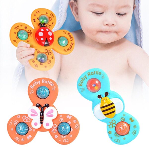 baby rattle 3pcs/sealed bag 3x baby spinner cartoon toys  spinning (random ) - Image 4