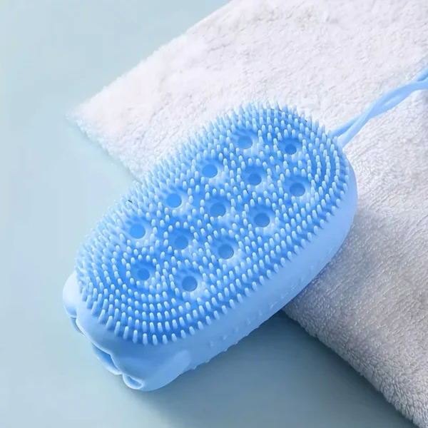 super soft silicon bubbles bath brush | body scrubber bath sponge exfoliating body brush (random color) - Image 10
