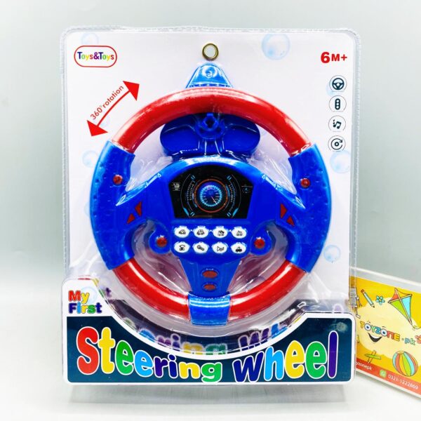 simulation driving car steering wheel learning toy for kids (random color) - Image 8
