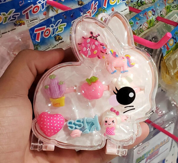 cartoon animals children resin plastic rings for kids girls finger ring cute mini small charm jewellery party toy gift(random rings ) - Image 2