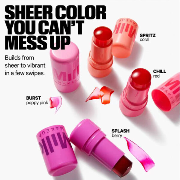 pack 4 milk makeup blush high pigment jelly tint, refreshing & hydrating long-lasting colour jelly tint (random color) - Image 5