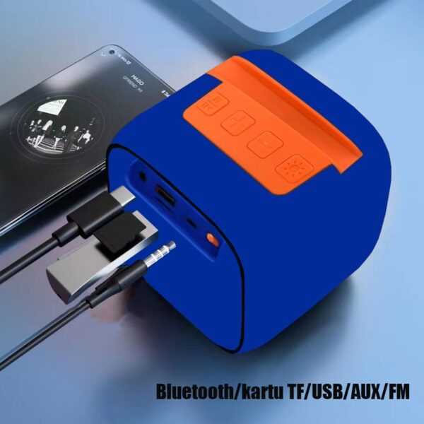 x-911 wireless portable rechargeable mini blutooth speaker with led lights and best for indoor, outdoors (random color) - Image 7