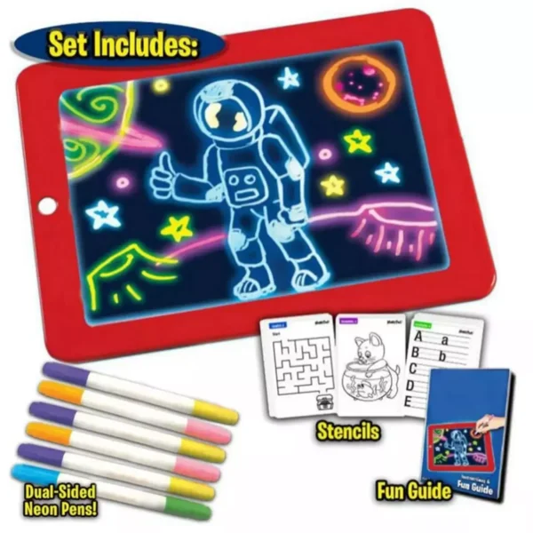 magic pad create art that glows light up led board draw for sketch / create / doodle / write / learning tablet - Image 5