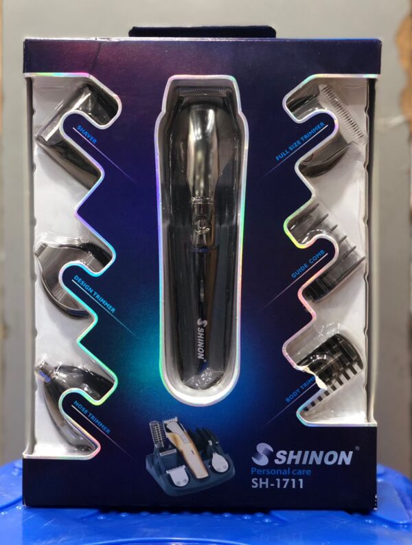 shiinon sh-1711, face, hair and body - multi grooming kit sh 1711 hair trimmer, beard trimmer, ear & nose trimmer head shaver full body grooming kit (random color) - Image 2