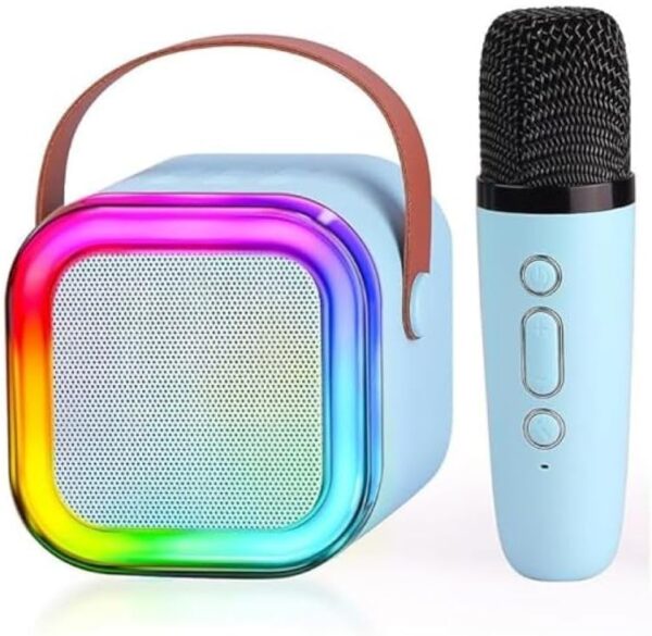 k12 karoke speaker portable rechargeable bluetooth wireless speaker with mic premium smart speaker (random color)