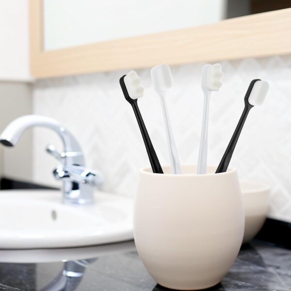 micro nano tooth brush for sensitive gums toothbrush with extra soft floss (random color) - Image 6