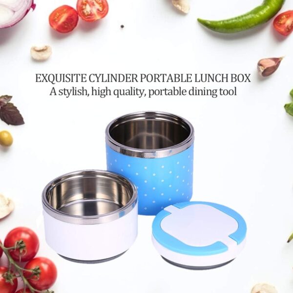 lunch box 2 layer   for kids and adults (random color) - Image 7