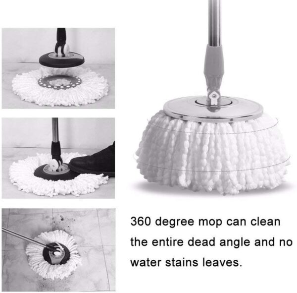 (pack of 3)spin mop refill - extra head, additional microfiber mop round shape mop heads - Image 7