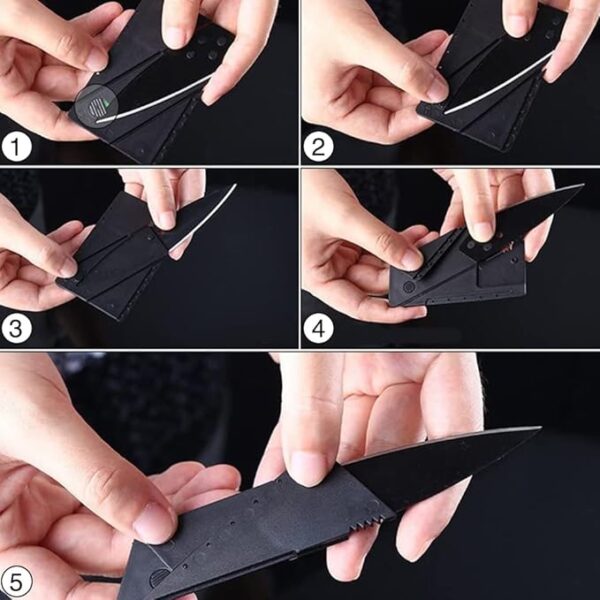 card folding knife | pocket safety cardsharp blade small pocket survival knive for camping, survival, fishing, emergencies - Image 7