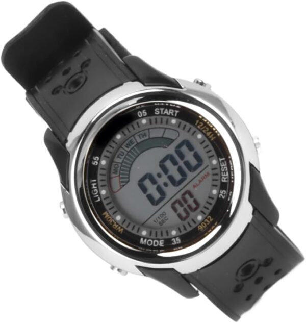 black stylish digital  men's sports watch with alaram & light  (without box )