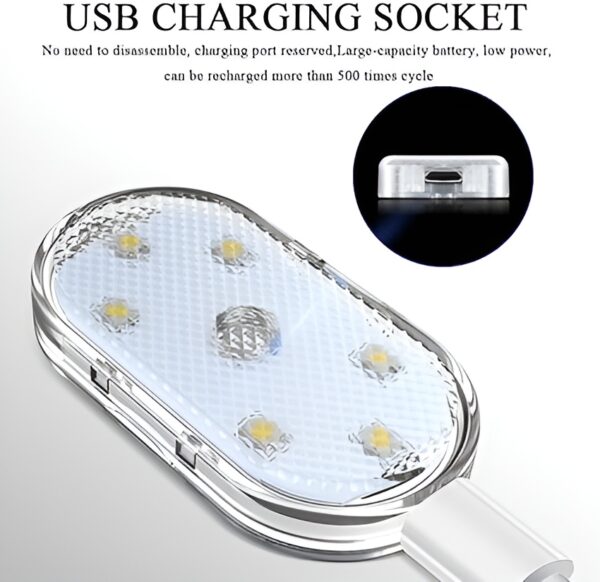 universal rgb touch car led interior lights, usb rechargeable | self adhesive portable led lights for cars rvs and trucks - Image 5