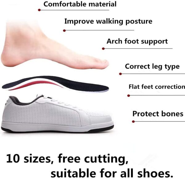 flat feet arch support foot pad insole shoe inserts for foot pain relief for man & woman - Image 12
