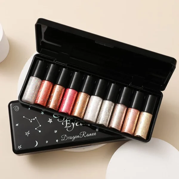 10 colors glitter liquid eyeliner shining eyeliner set for girls . - Image 3