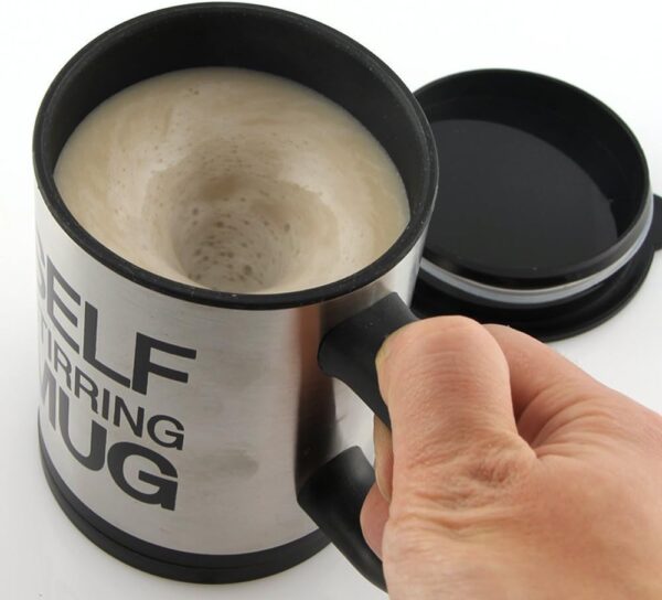 auto self stirring coffee mug stainless steel automatic coffee mixing cup shaker grinder (random color) - Image 2