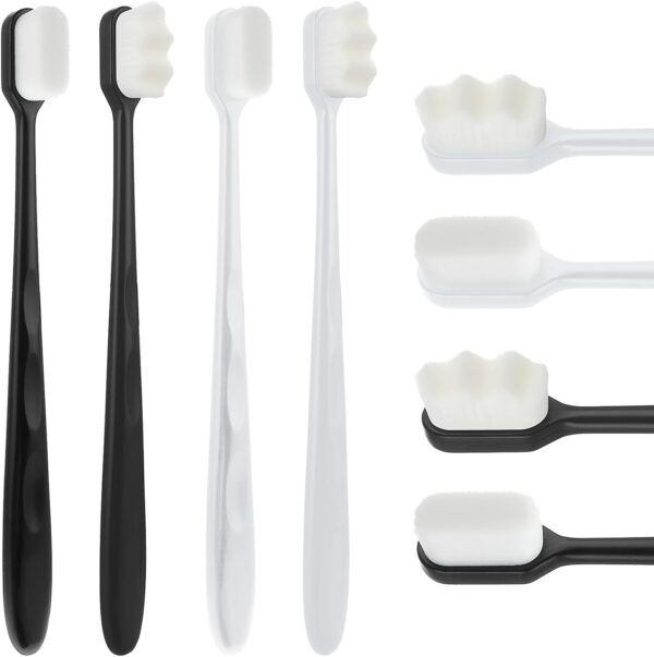 micro nano tooth brush for sensitive gums toothbrush with extra soft floss (random color) - Image 3