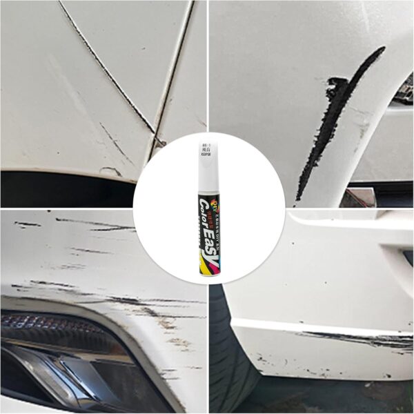car scratch and chipping paint, pencil paint with brush (only white colour) - Image 2