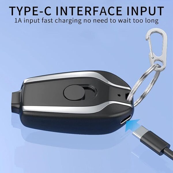 keychain portable charger, mini power emergency pod key ring cell phone charger, ultra-compact external fast charging power bank |(random color ) - Image 6